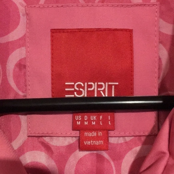 Esprit Pink mid length Trench Coat Size M - Picture 3 of 7